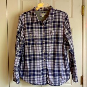 L.L. Bean jersey-lined flannel button down, womens’ large